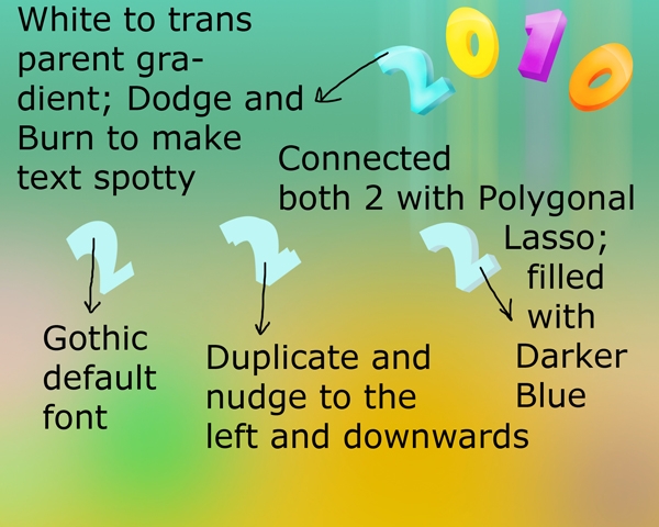 Creation of Happy Holidays: Step 15